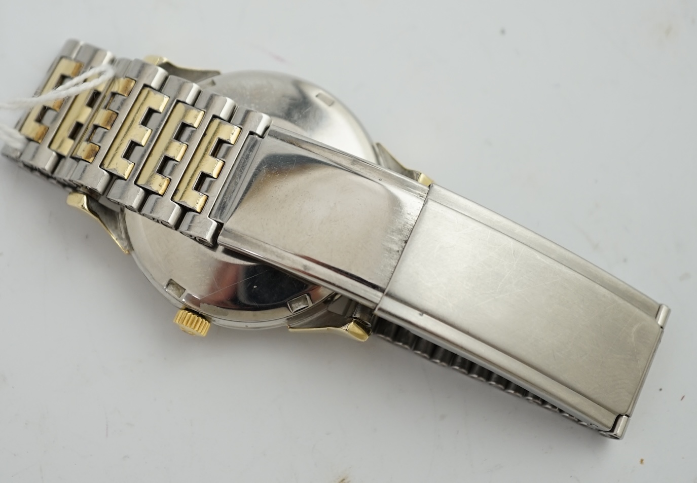 A gentleman's early 1960's steel and gold Omega Constellation automatic wrist watch